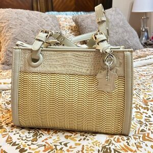 M.C. Cream Leather Bag